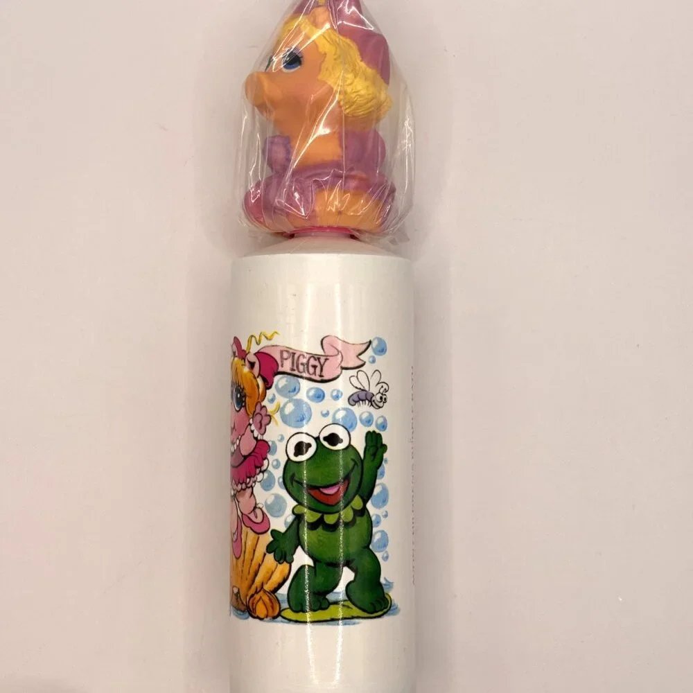 Vintage 1985 Avon Muppet Babies Miss Piggy Bubble Bath with Piggy Finger Puppet